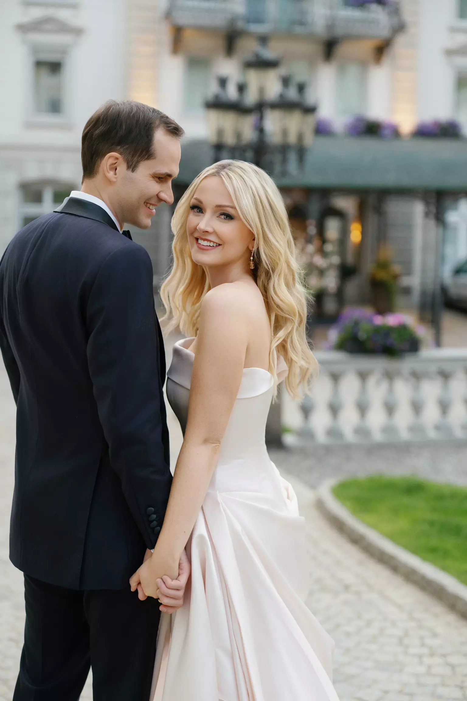 Bride Katherine with soft radiant bridal makeup designed to bring calm confidence on wedding day