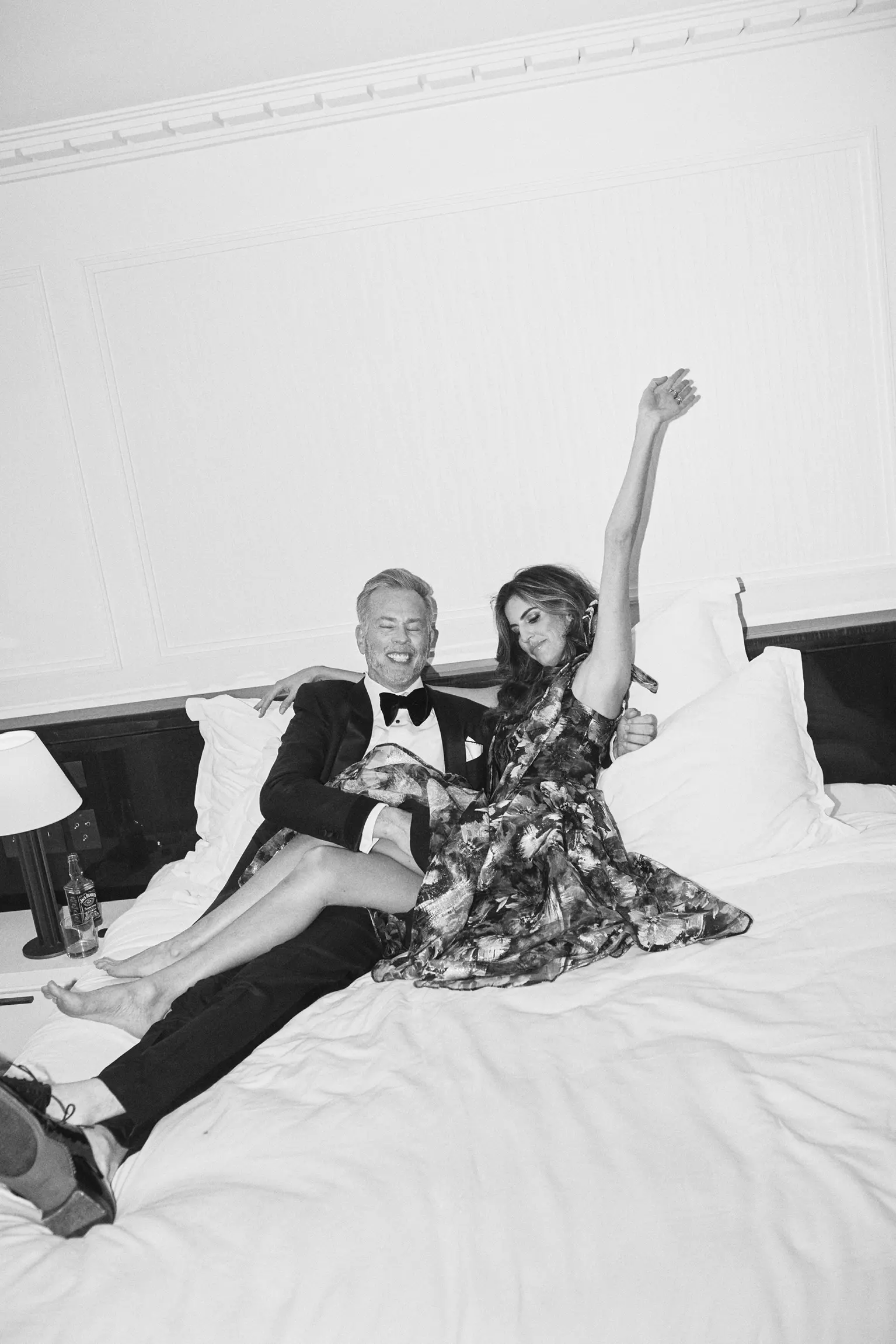 Bride and groom styled for intimate Paris photoshoot featuring refined hair and makeup by Mandy Dorian luxury artist in France